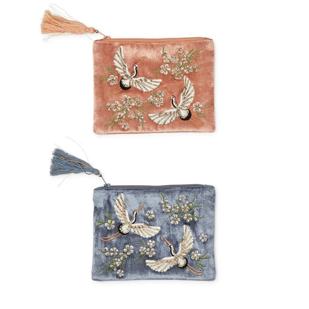Two's Company Stylish Heron-Embellished Individual Pouch and Box Set