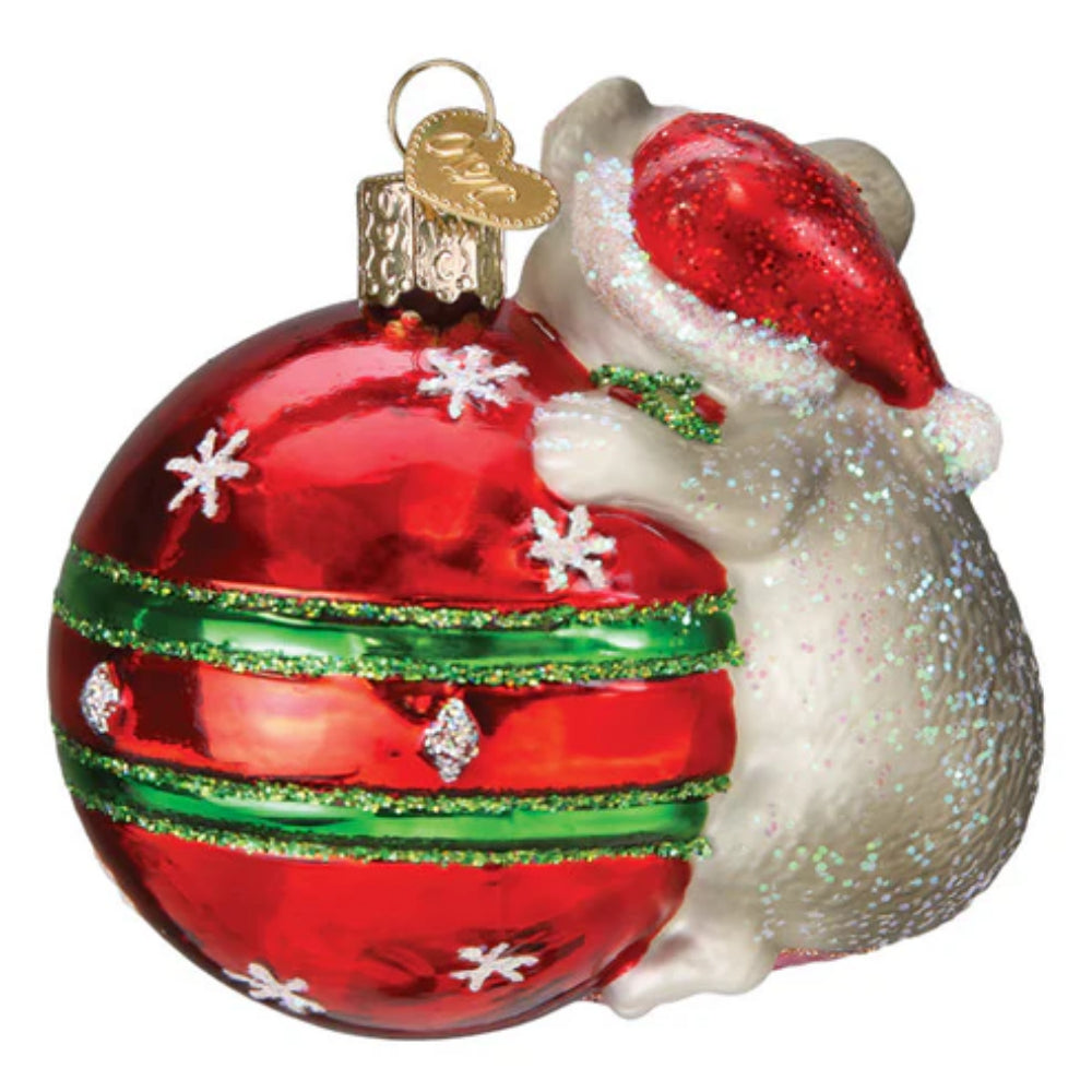 Old World Christmas Adorable Playful Christmas Mouse Tree Ornament