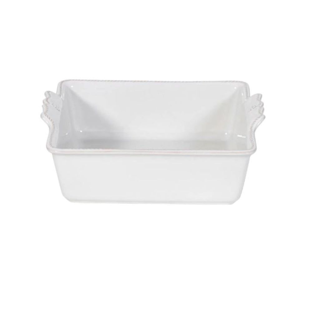 Juliska Whitewashed Square Berry & Thread Baker for Kitchen