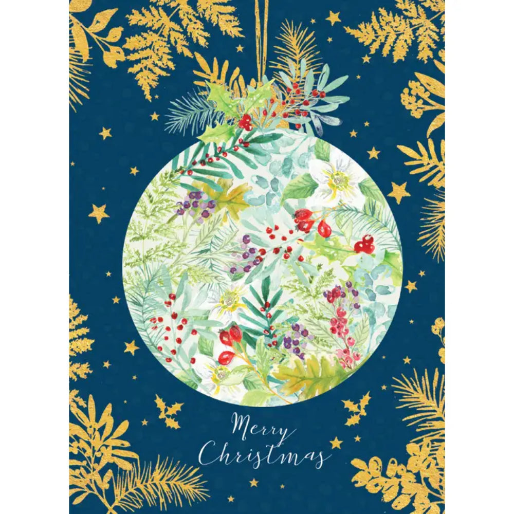 Vibrant Bauble Design Holiday Greeting Card for Festive Occasions