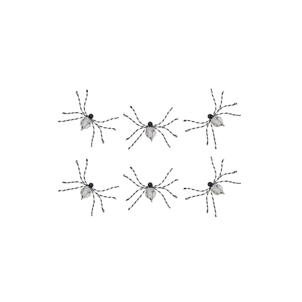 MacKenzie-Childs Collection of Six Crystal Beaded Spider Hair Clips