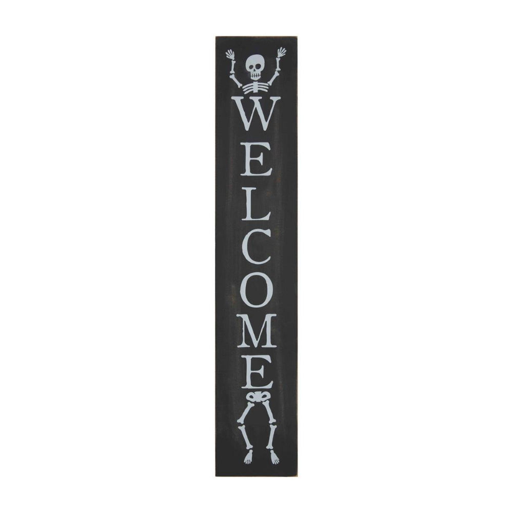 Mud Pie Reversible Dual-Occasion Wood Porch Sign for Halloween and Christmas