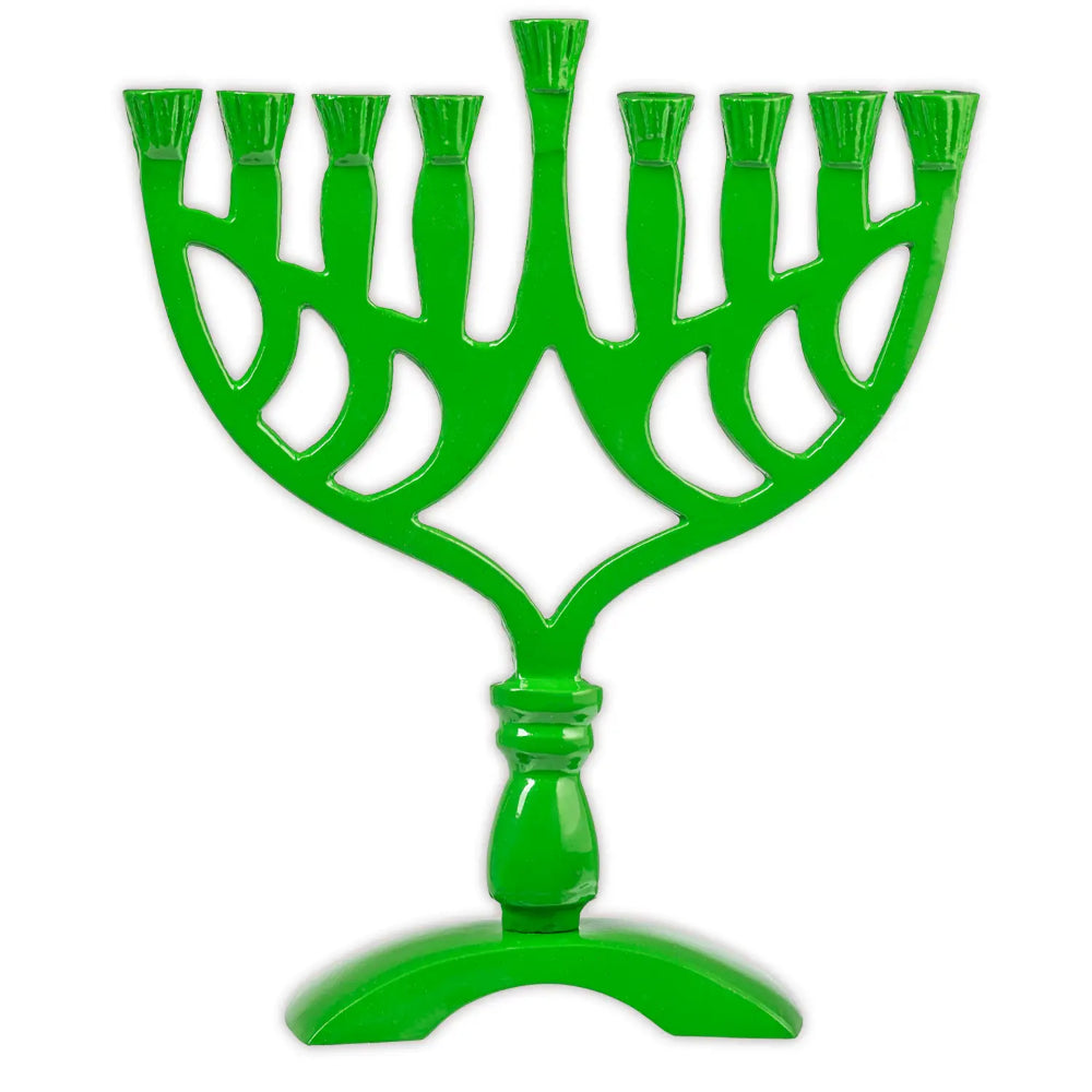 7.5-Inch Geometric Ner Mitzvah Hannukah Candle Menorah