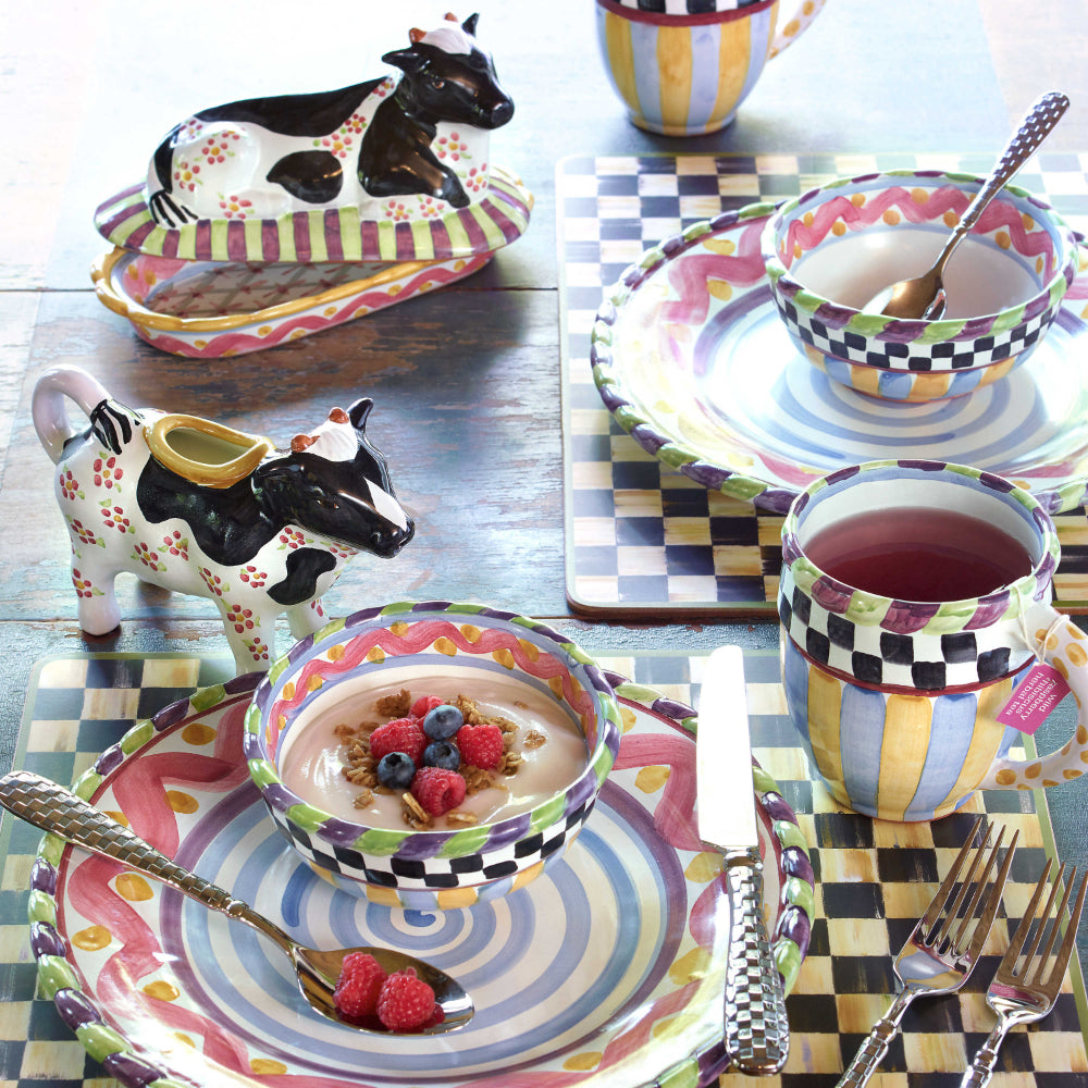 MacKenzie-Childs Heat-Resistant Courtly Check Cork Back Placemats - Set of 4