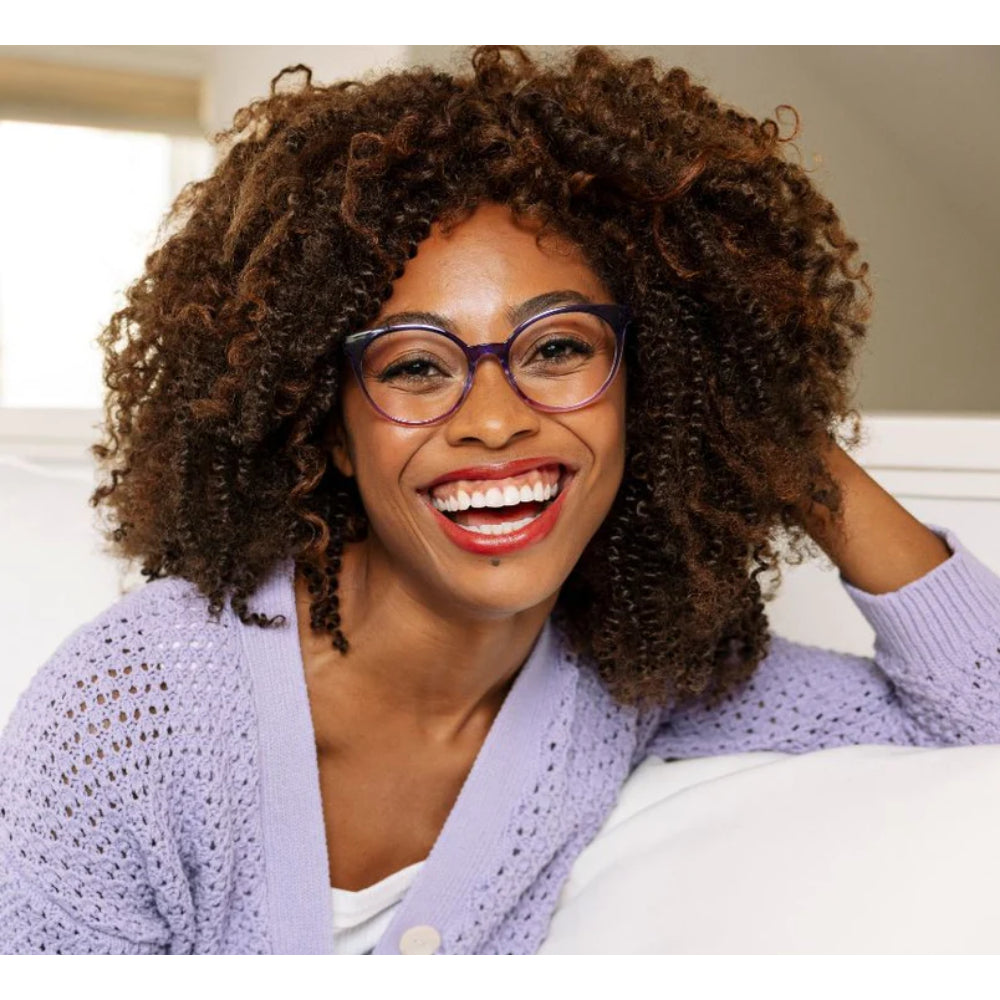 Peepers Stylish Blue Light Reading Glasses - Dahlia in Stunning Purple Shades