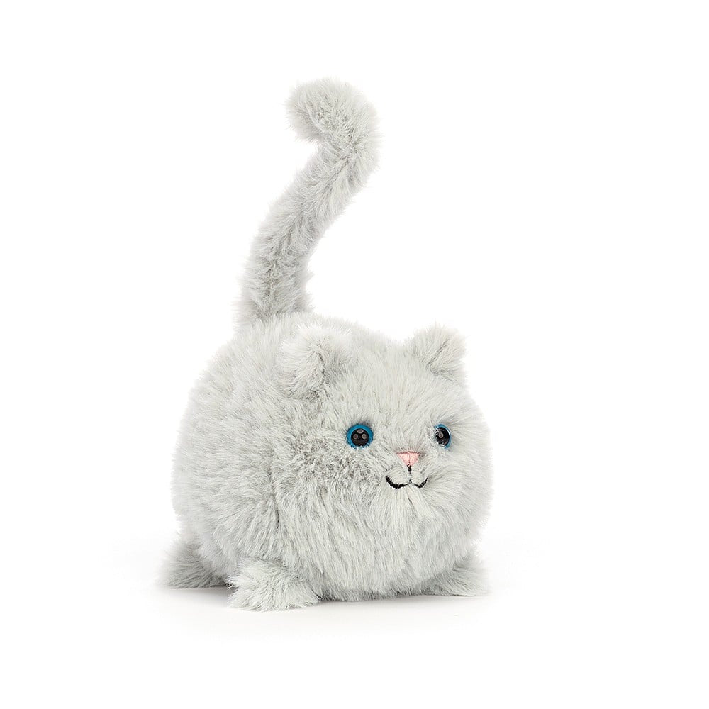 Adorable Grey Jellycat Kitten Caboodle with Blue Eyes