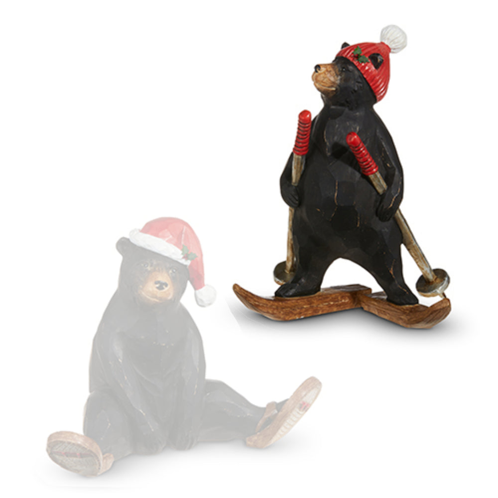 Raz Imports Charming Black Bear Snow Sport Collectible Figurines