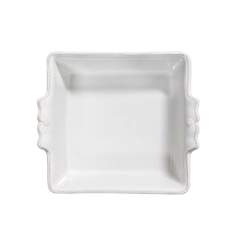 Juliska Whitewashed Square Berry & Thread Baker for Kitchen