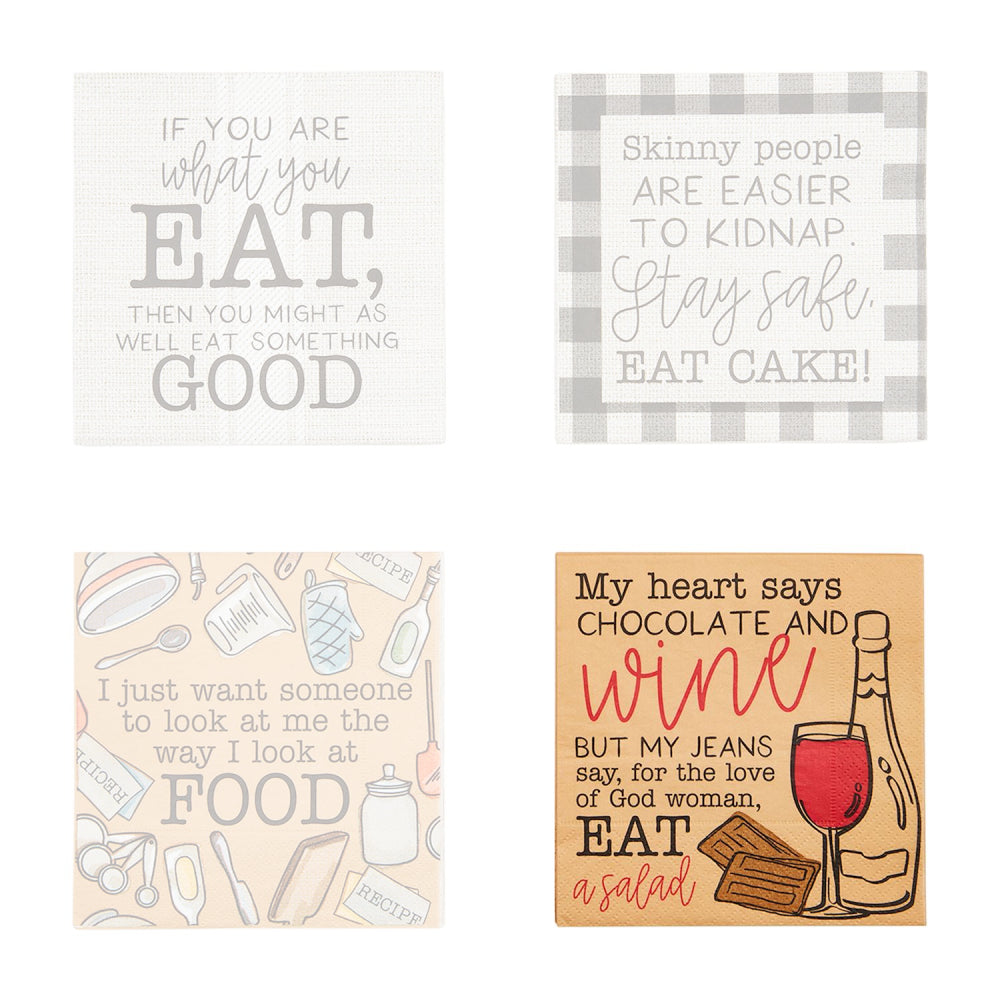 Mud Pie Vintage-Style Paper Cocktail Napkin Sets