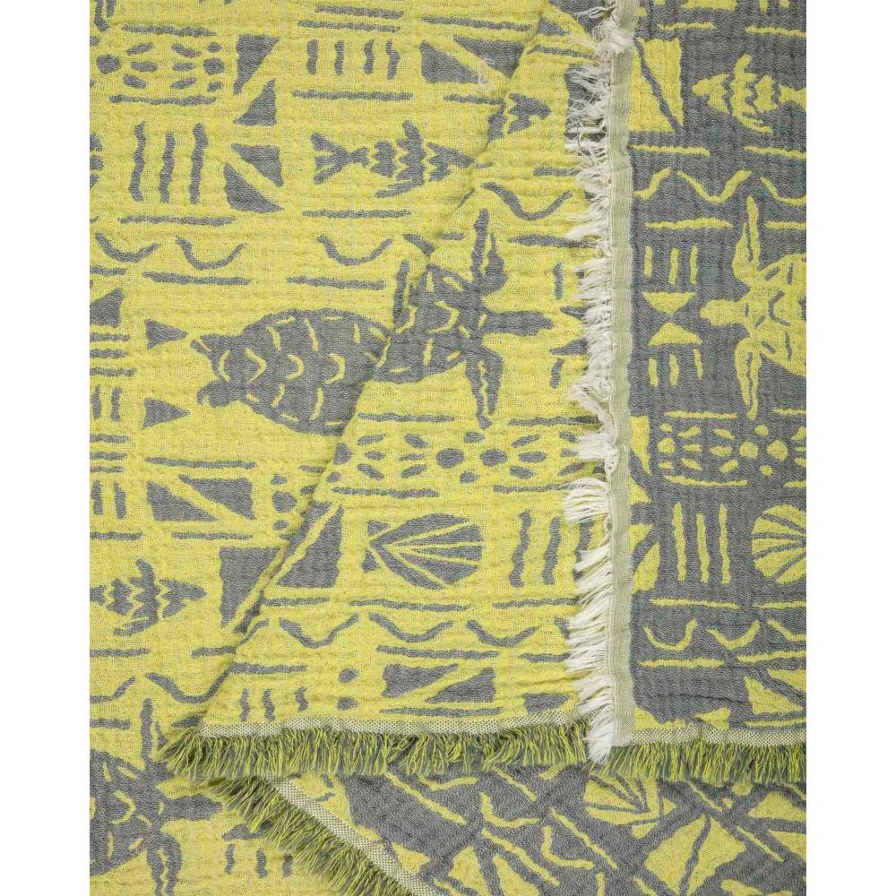 Sand Cloud - Extra Large Stamp Turtle Party Blanket Made of Turkish Organic Cotton