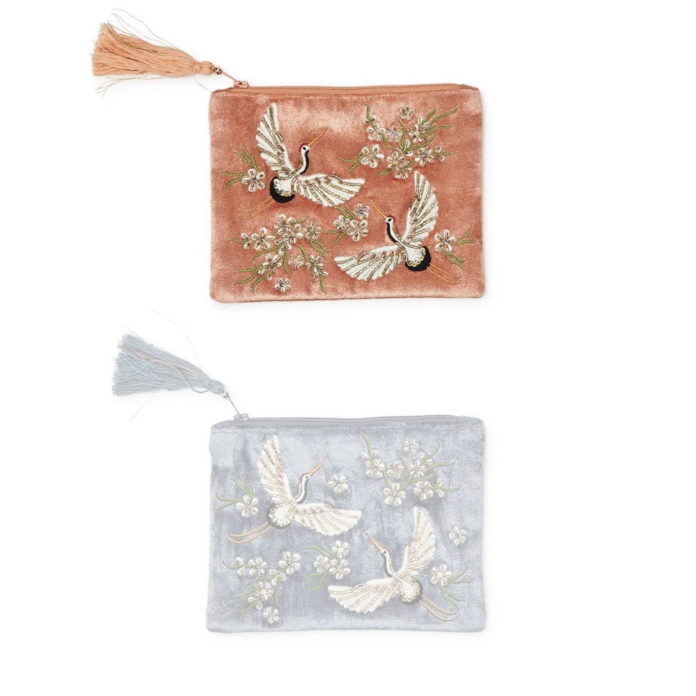Two's Company Stylish Heron-Embellished Individual Pouch and Box Set