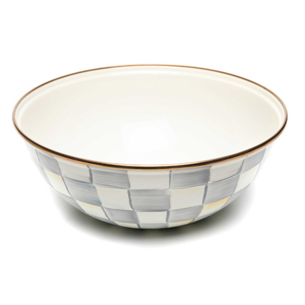 MacKenzie-Childs High - Quality Sterling Check Enamel Bowl for Everyday Use