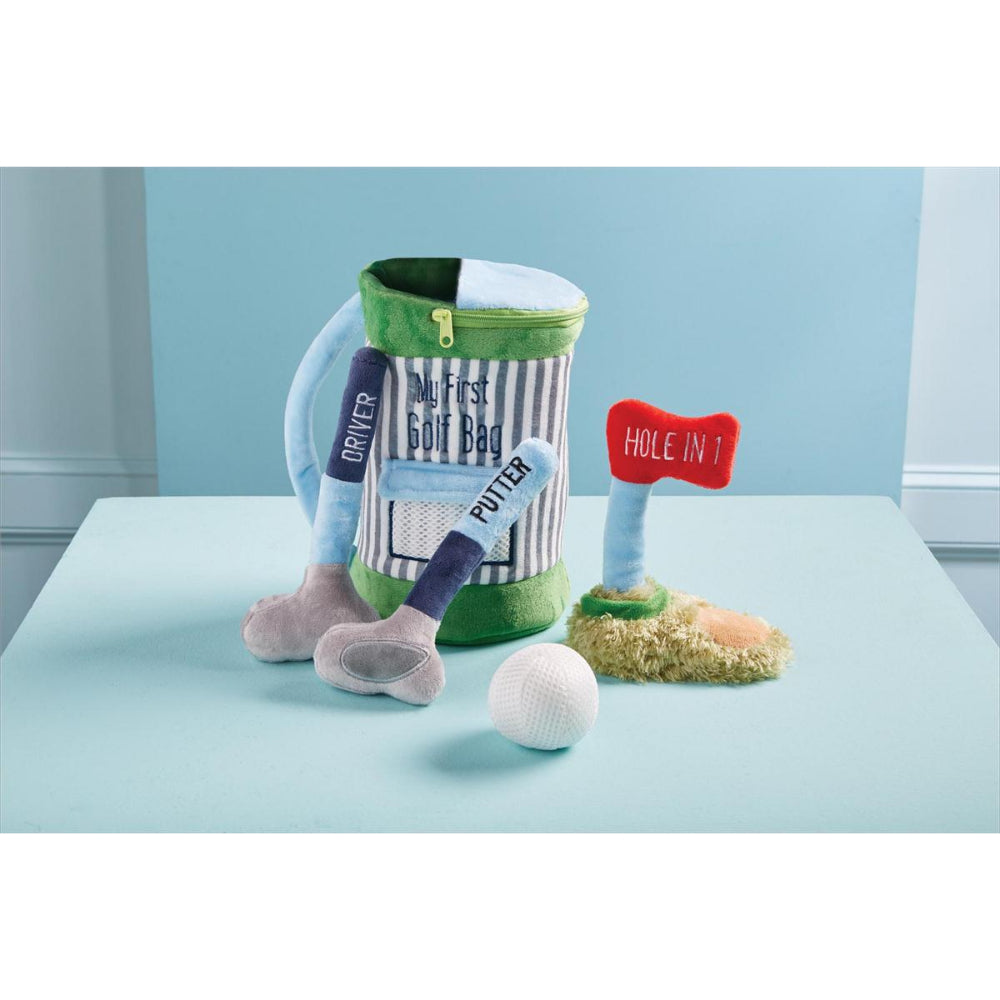 Mud Pie Soft Plush Golf Bag Set with Interactive Accessories