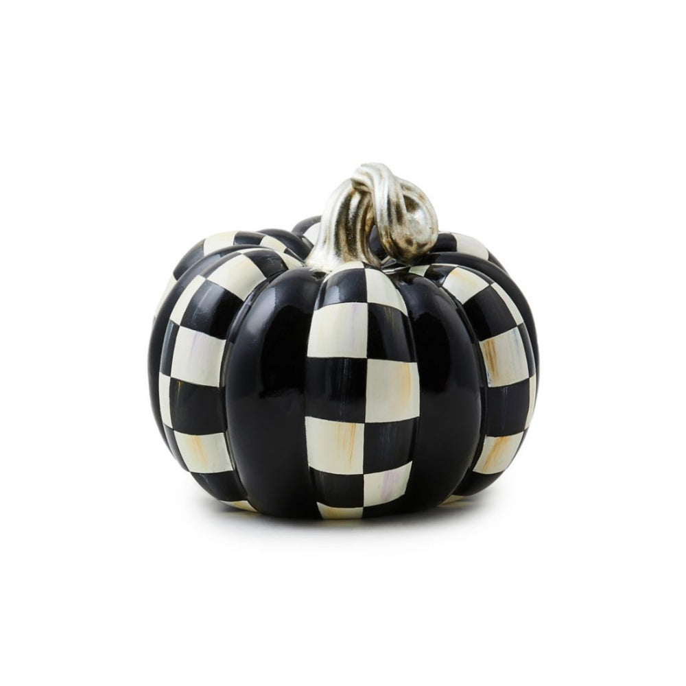 MacKenzie-Childs Courtly Check Handmade Resin Haunted House Pumpkin
