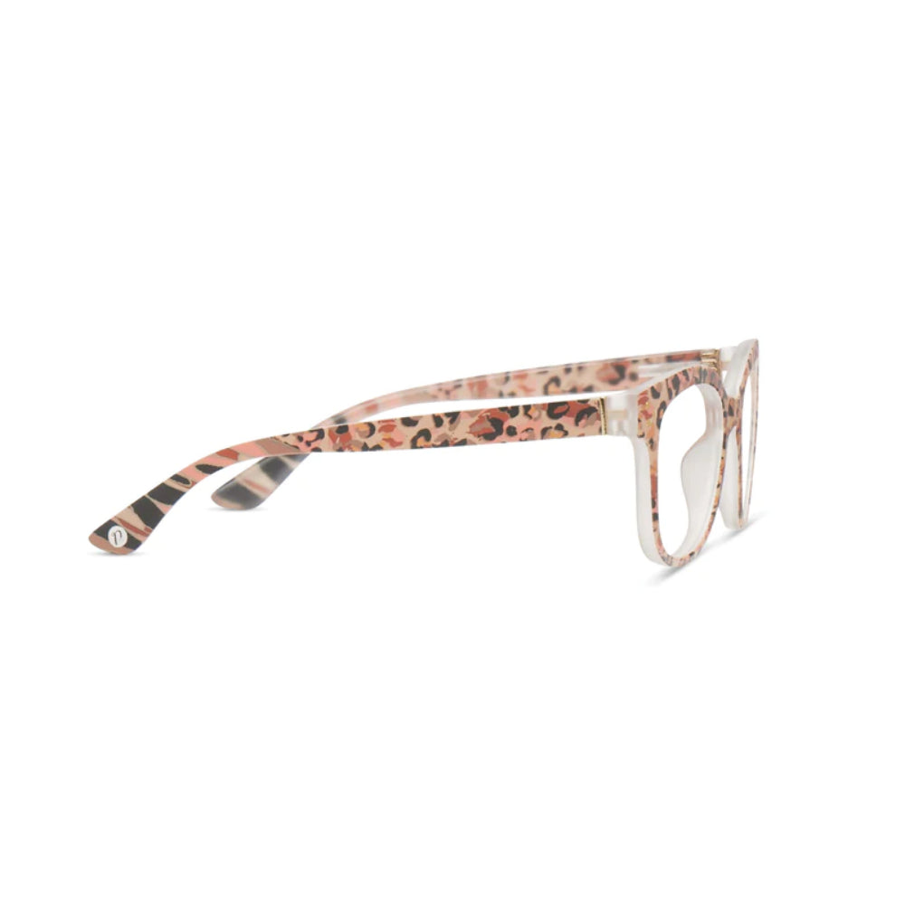 Peepers Fashionable Blue Light Reading Glasses - Oasis Blush Leopard Pattern