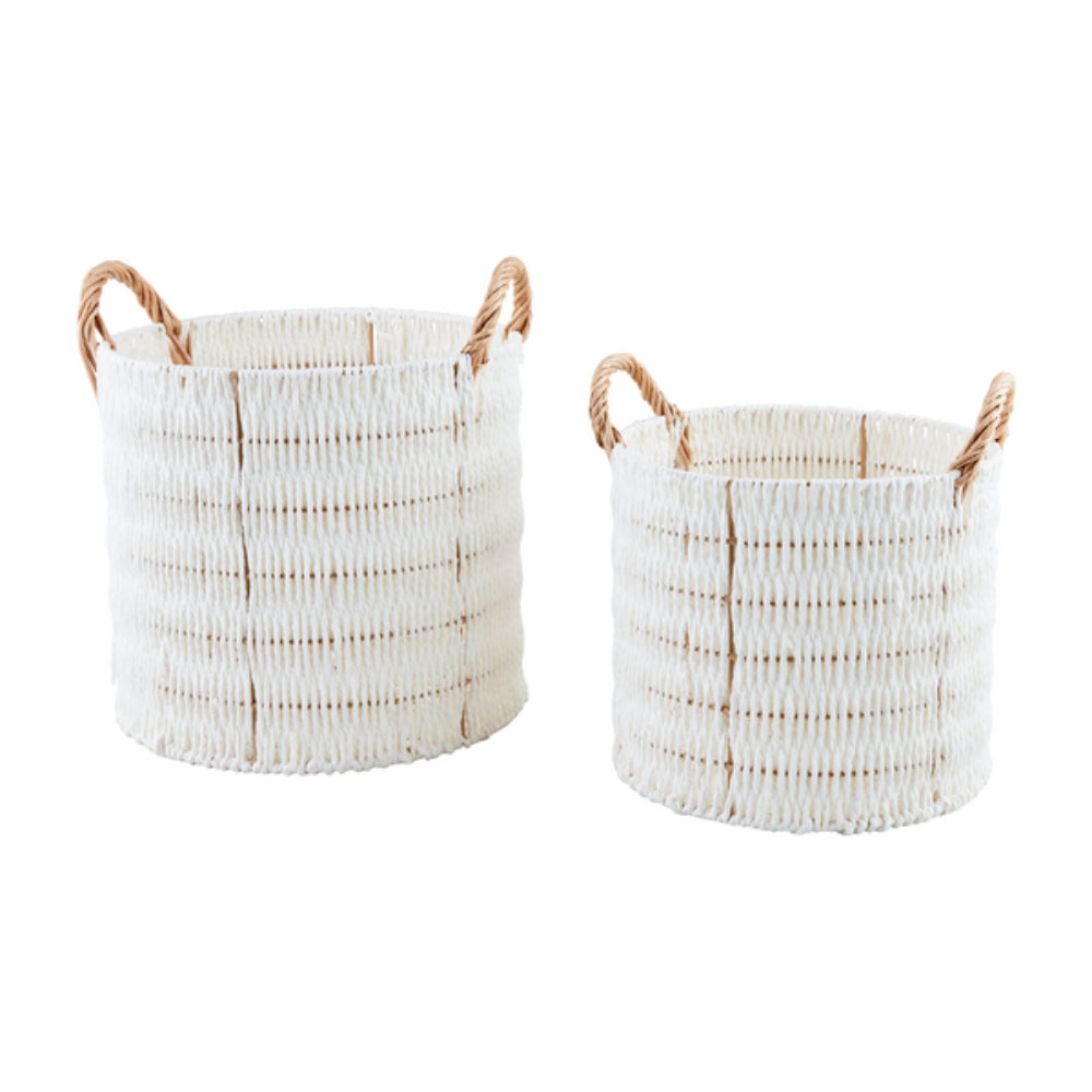 Mud Pie Set of Knotted Rope Nested Storage Baskets for Home Decor
