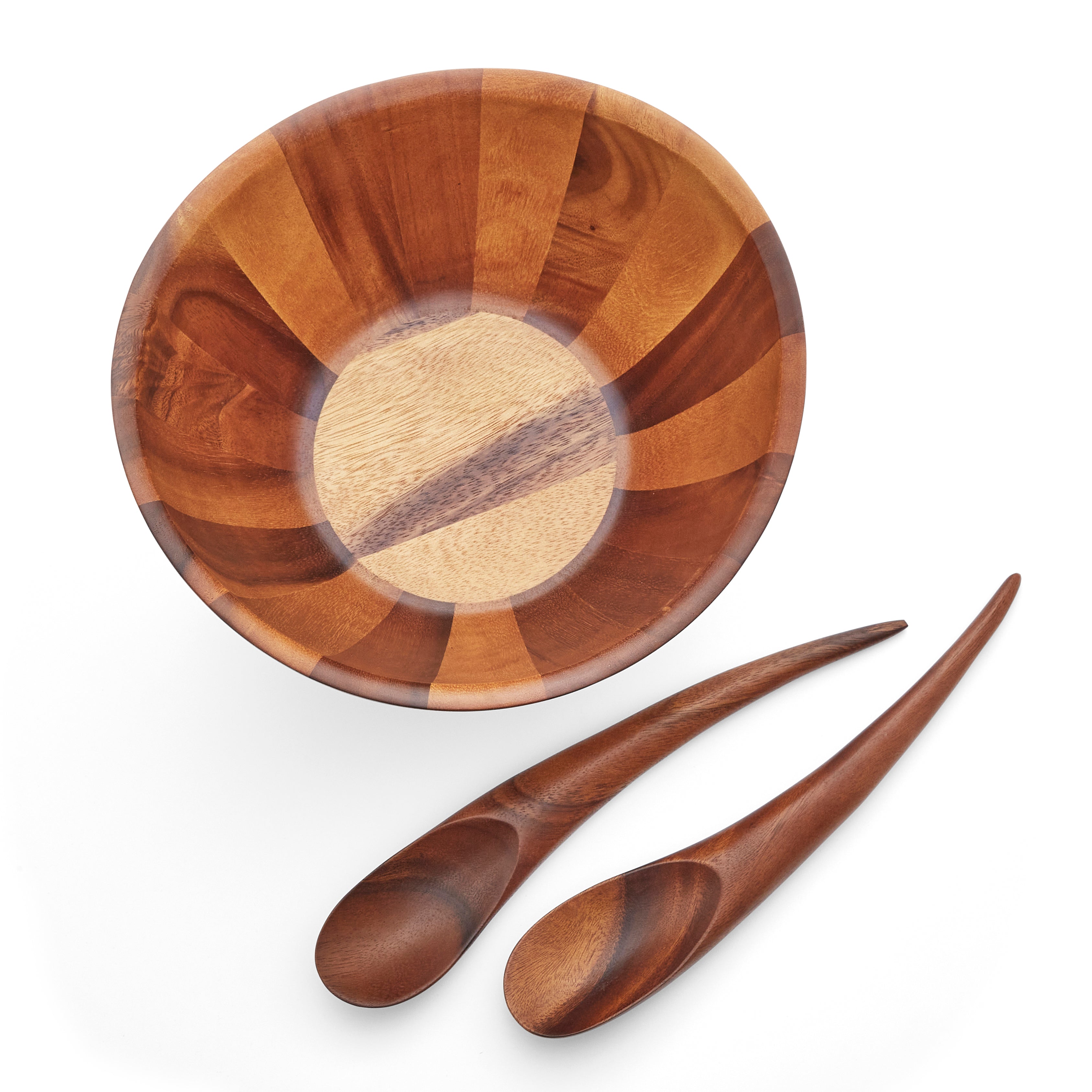 Nambe Harmony Three - Piece Acacia Wood Salad Serving Set