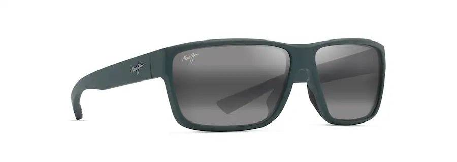 Maui Jim UILA Polarized Wrap Style Sunglasses for Large Faces - Matte Dark Military Green Shade