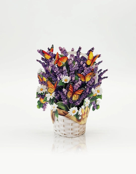 FreshCut Paper LLC Mini Lavender & Butterflies Charming Greeting Card