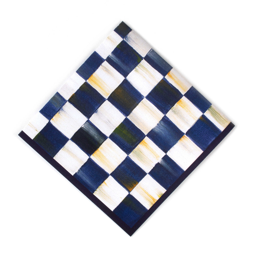 MacKenzie-Childs Royal Check Design Cocktail-Sized Paper Napkins for Special Gatherings