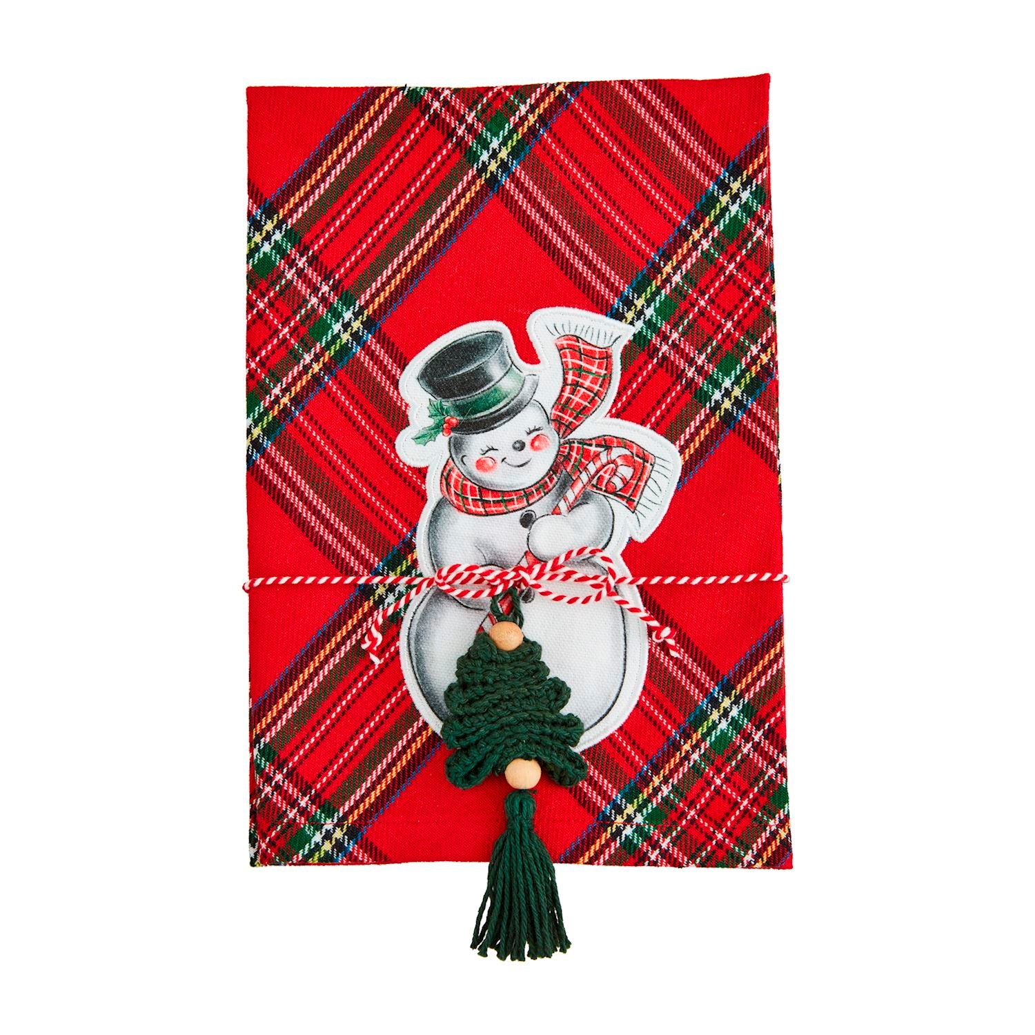 Mud Pie Classic Cotton Christmas Patch Hand Towel with 4 Styles