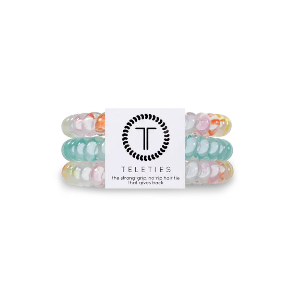 TELETIES Small Hair Ties - Stylish Set of 3 for Everyday Use