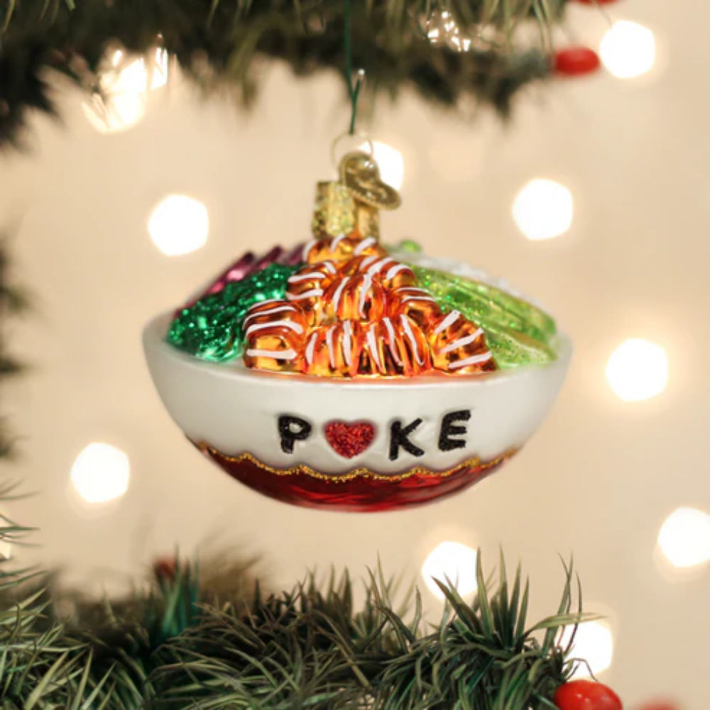 Ornament of Old World Christmas Featuring Poke Bowl