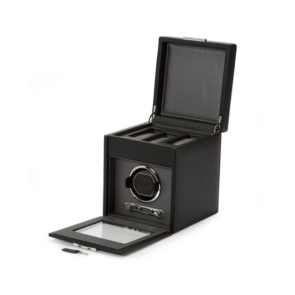 Black Wolf Designs Viceroy Single Watch Winder with Storage - A Timeless Elegant Choice
