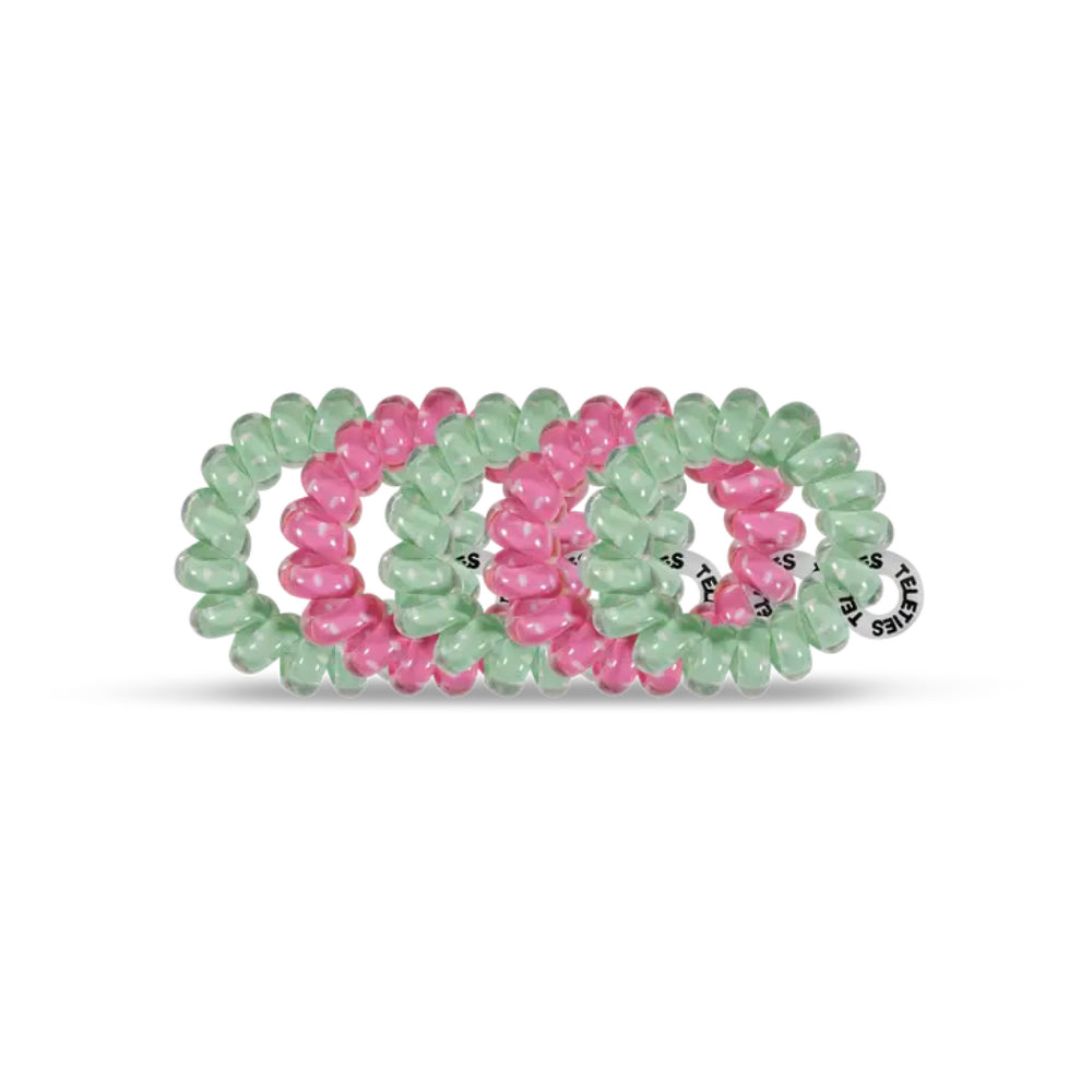 TELETIES Branded Tiny Hair Tie Set - Pack of 5 Pieces