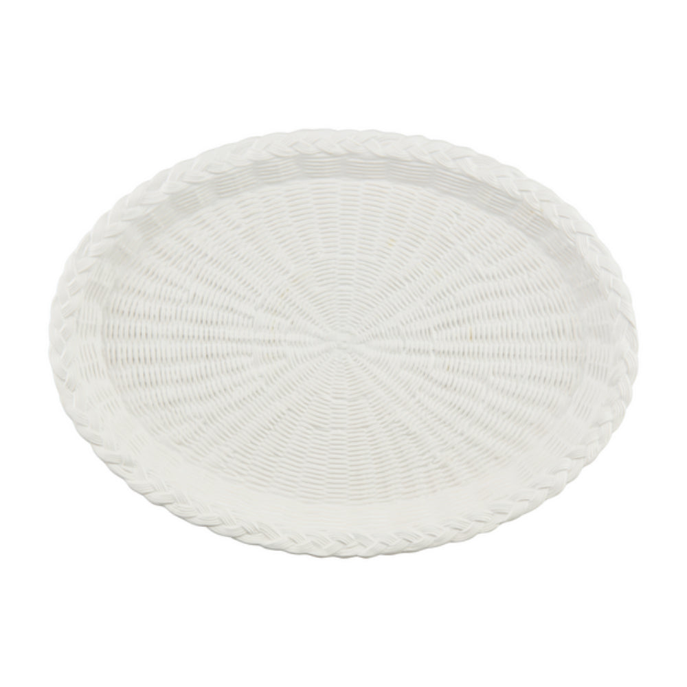 Mud Pie Exquisite Woven Design Ceramic Serving Platter for Dining