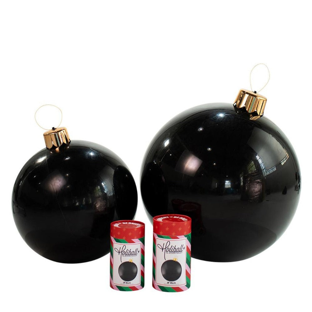 Black Inflatable Holiball Ornament for Holiday Decor