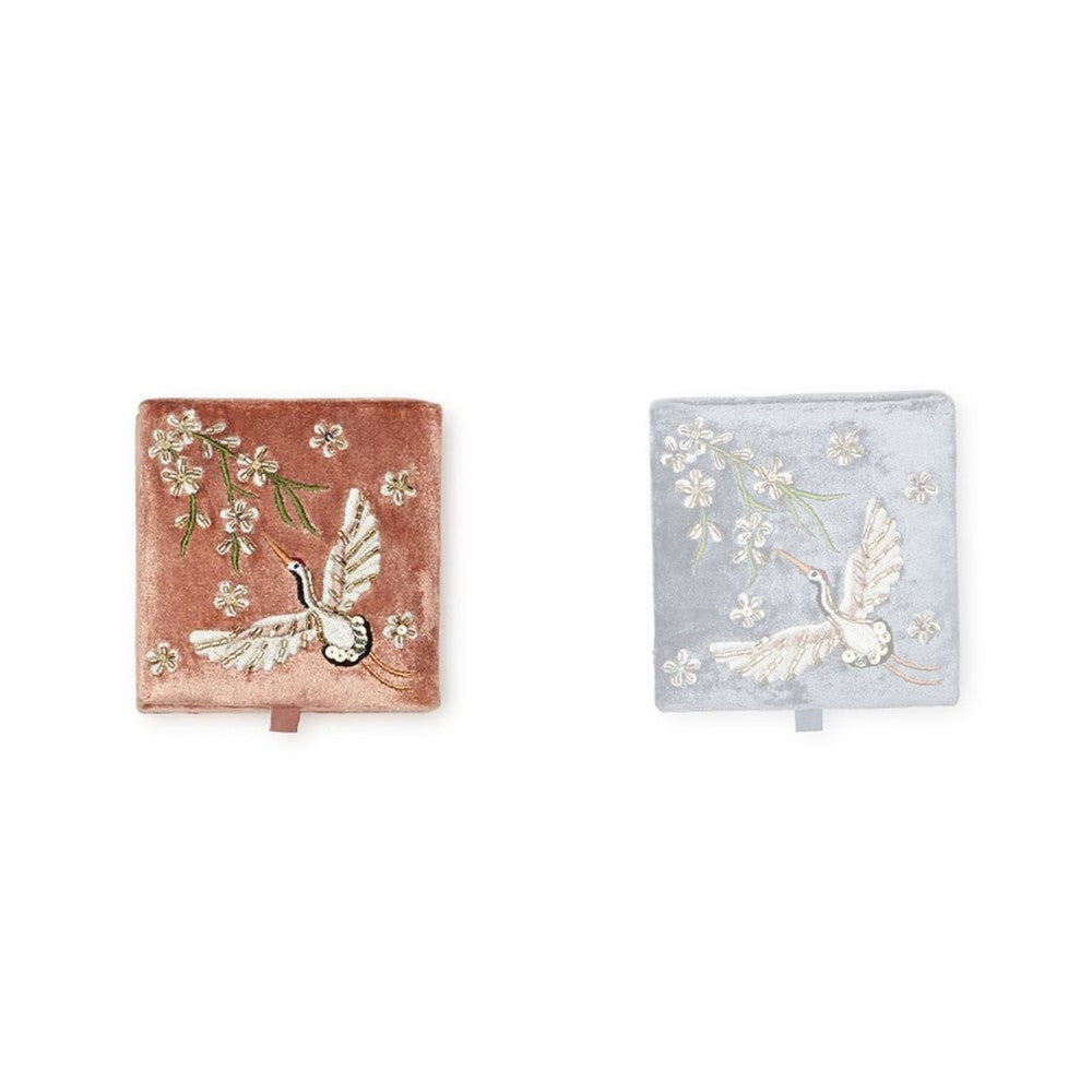 Two's Company Stylish Heron-Embellished Individual Pouch and Box Set