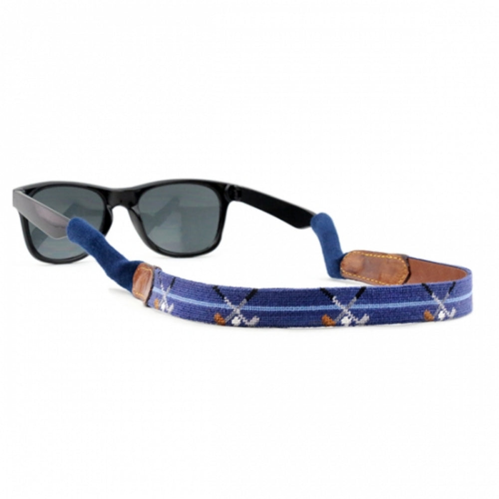 Smathers & Branson Needlepoint Sunglass Strap with Crossed Clubs Design