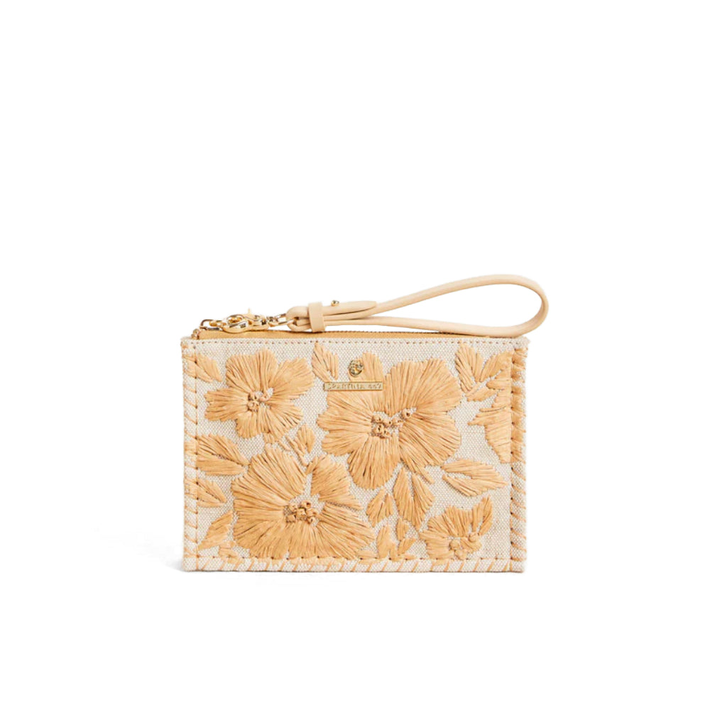 Sophie Raffia Wristlet in Calm Waters - Luxurious Cotton & Jute Blend