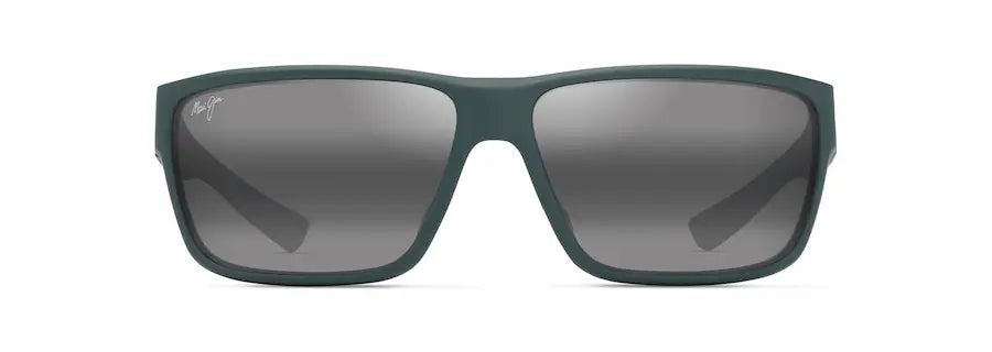 Maui Jim UILA Polarized Wrap Style Sunglasses for Large Faces - Matte Dark Military Green Shade