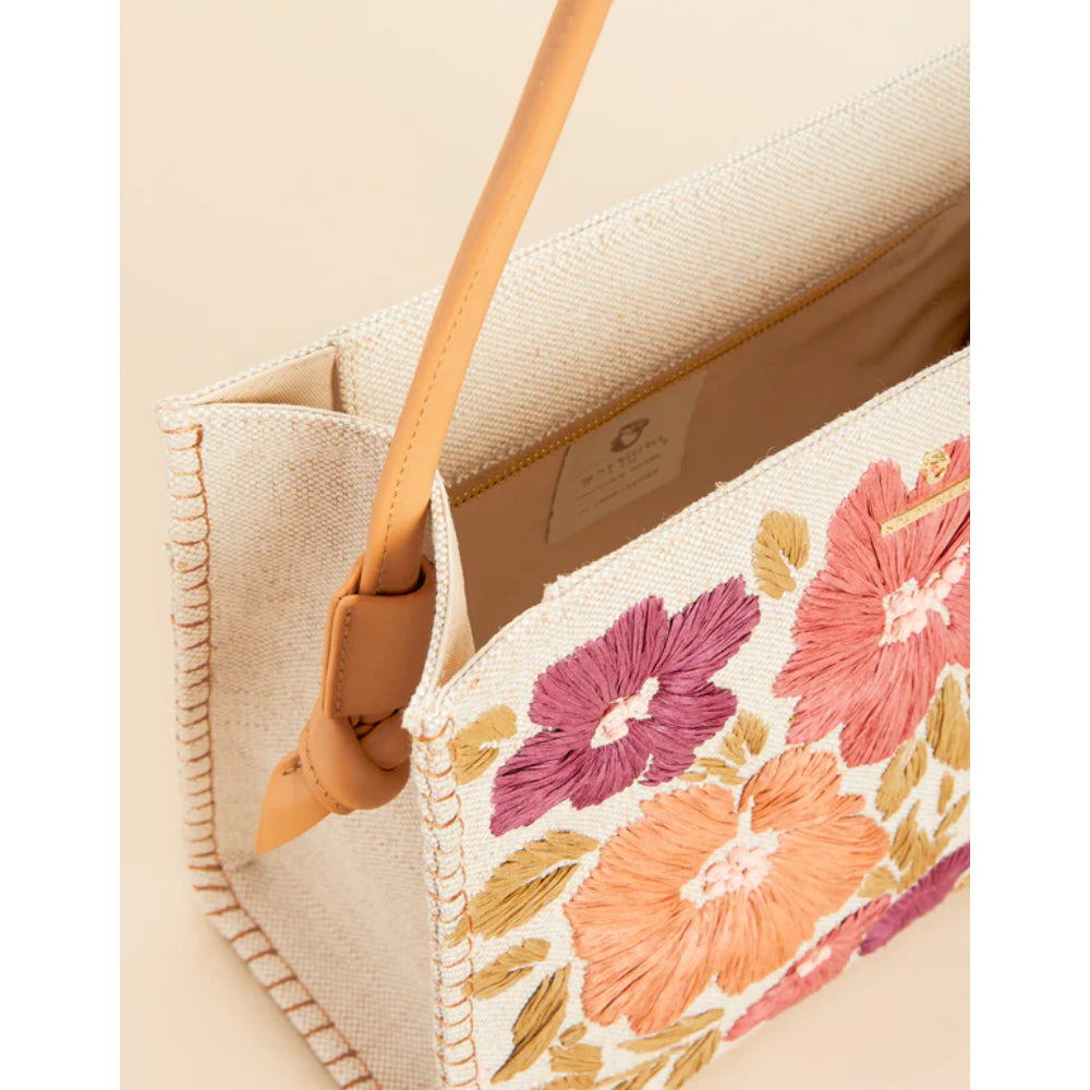 Spartina Multi - Colored Raya Raffia Luxury Cotton and Jute Blend Tote Bag
