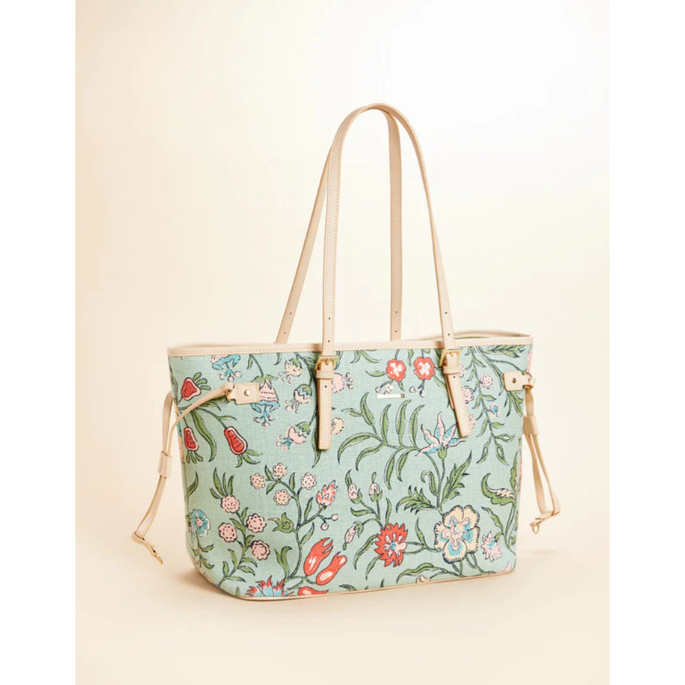 Spartina Hamilton Floral Block Jetsetter Tote with Adjustable Straps