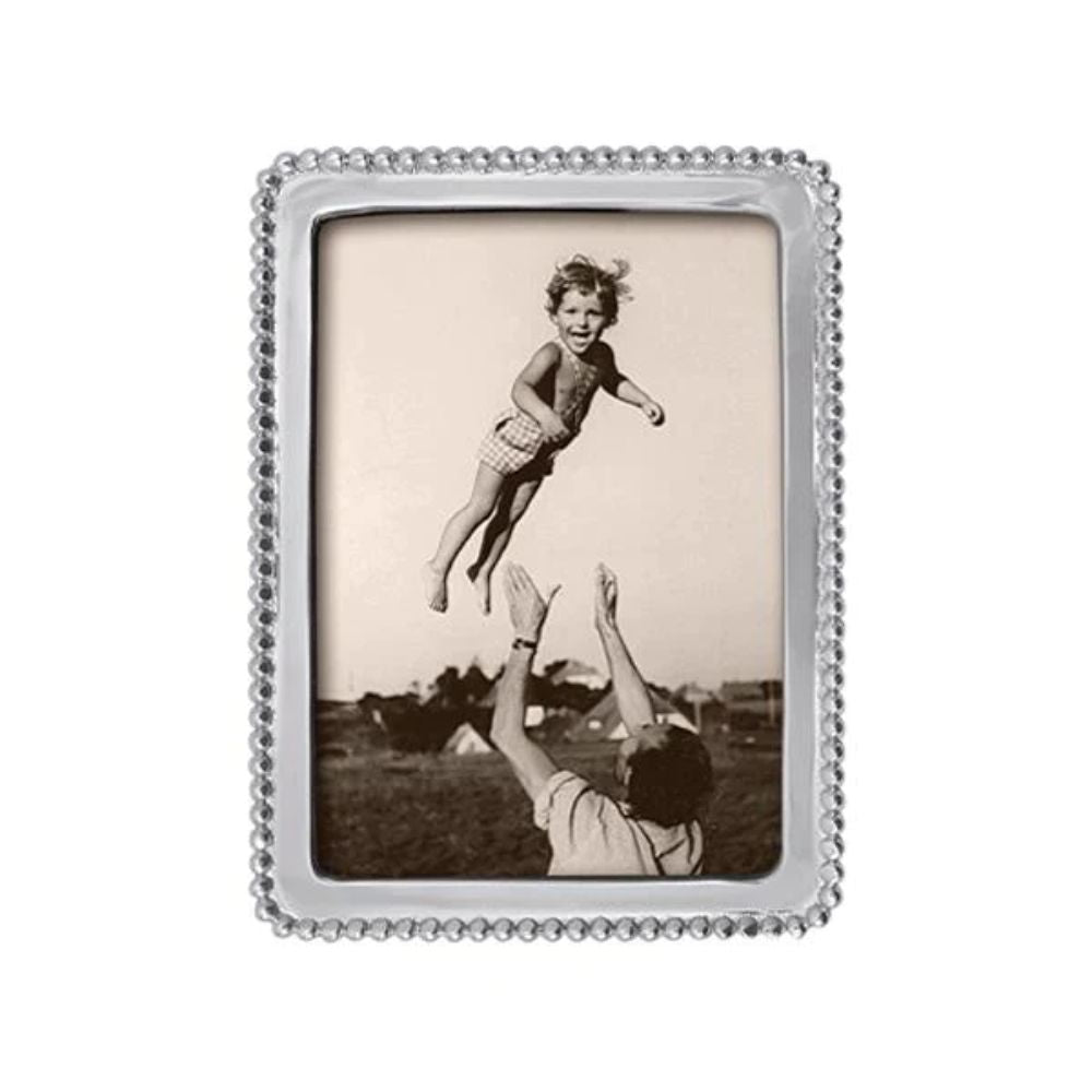 Beaded Ornamental Mariposa Picture Frame - Part of the Classic String of Pearls Collection