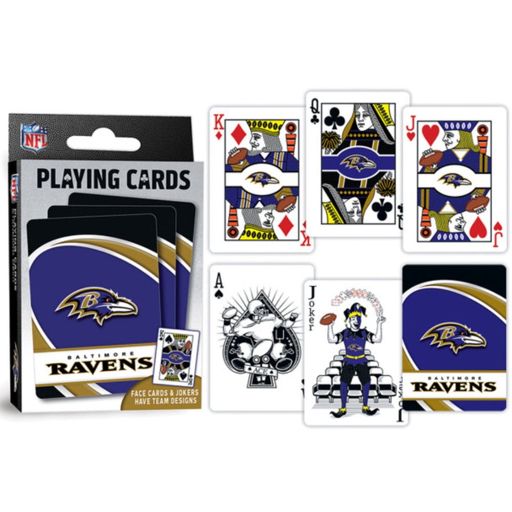 Masterpieces Brand NFL Baltimore Ravens Collectible Playing Card Set - A 54 - Card Deck for Enthusiastic Fans