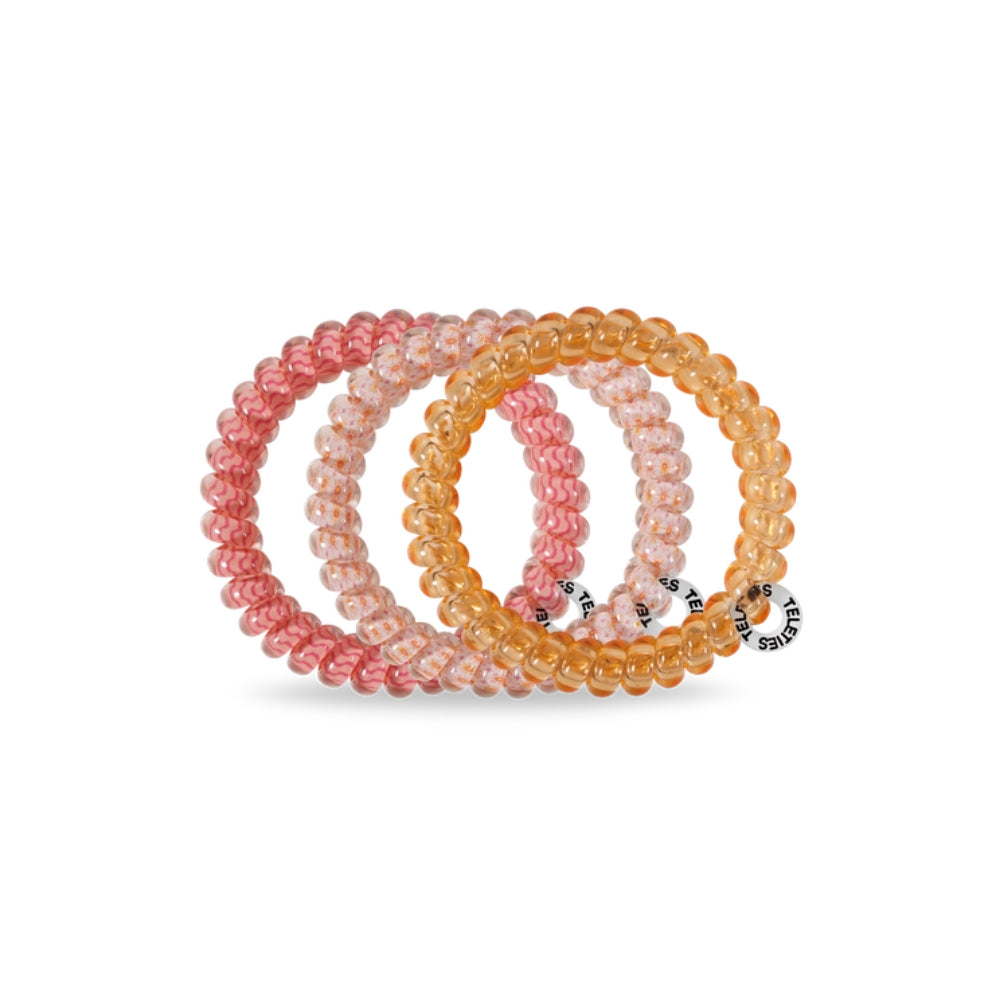 TELETIES Spring Small Hair Accessories - Sunny Days Ahead Spiral Hair Coils