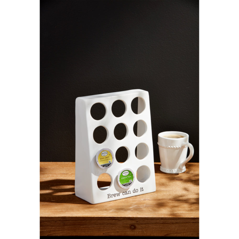 Stylish Dolomite Coffee and Tea Pod Holder for Kitchen or Office