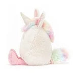 Adorable Jellycat Amuseabean Soft Toy Unicorn with Pink Cordy Hooves and Suedette Twist Horn