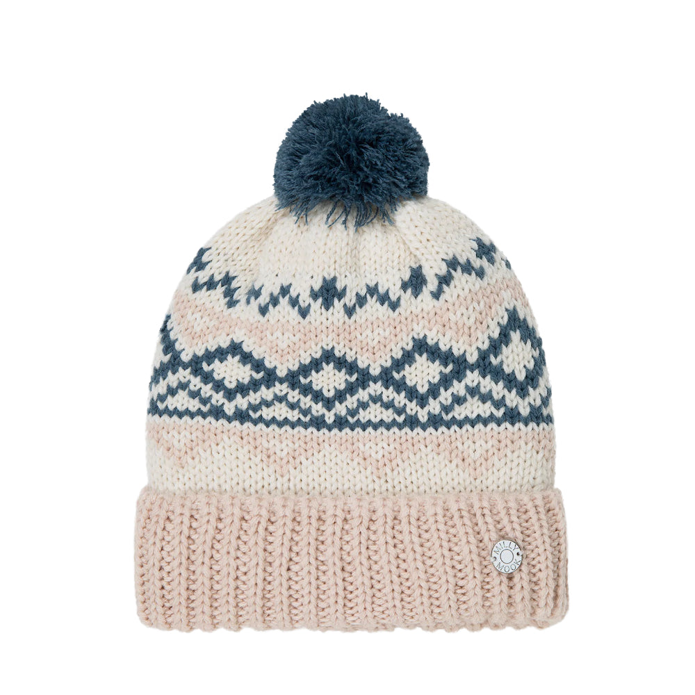 Millymook Soft-Toned Girl's Holly Beanie with Pom Pom for Winter