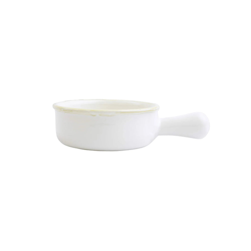 Vietri Italian Small-Sized Round Baking Dish with Oversized Handle