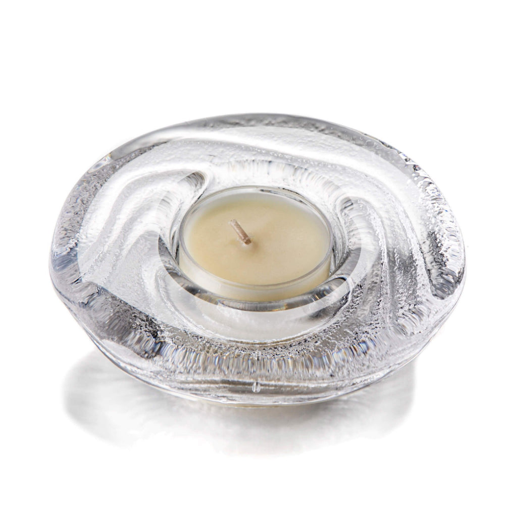 Simon Pearce Thetford Tealight Candle in Elegant Gift Box for Decorative Use