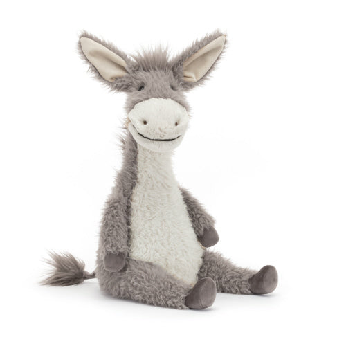 Adorable Jellycat Dario Donkey with Soft Fur and Charming Features