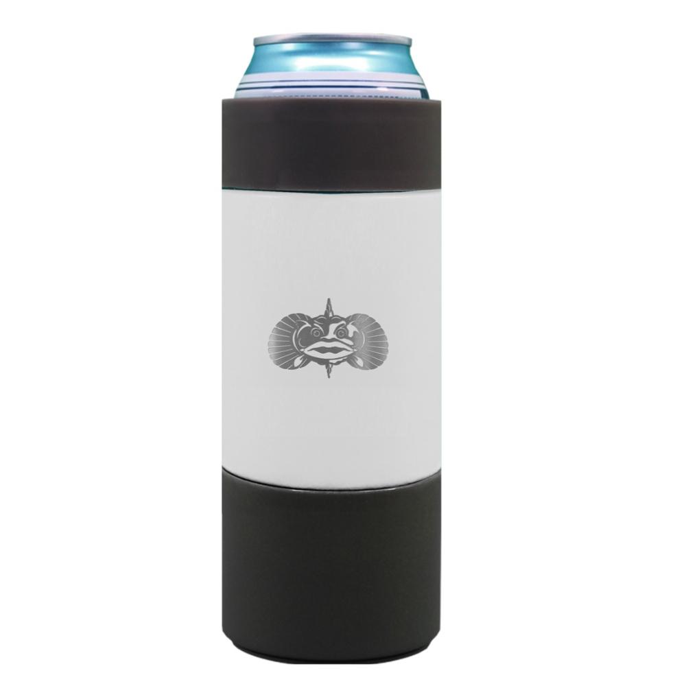 Toadfish White Non-Tipping Slim Can Cooler for 12oz Cans