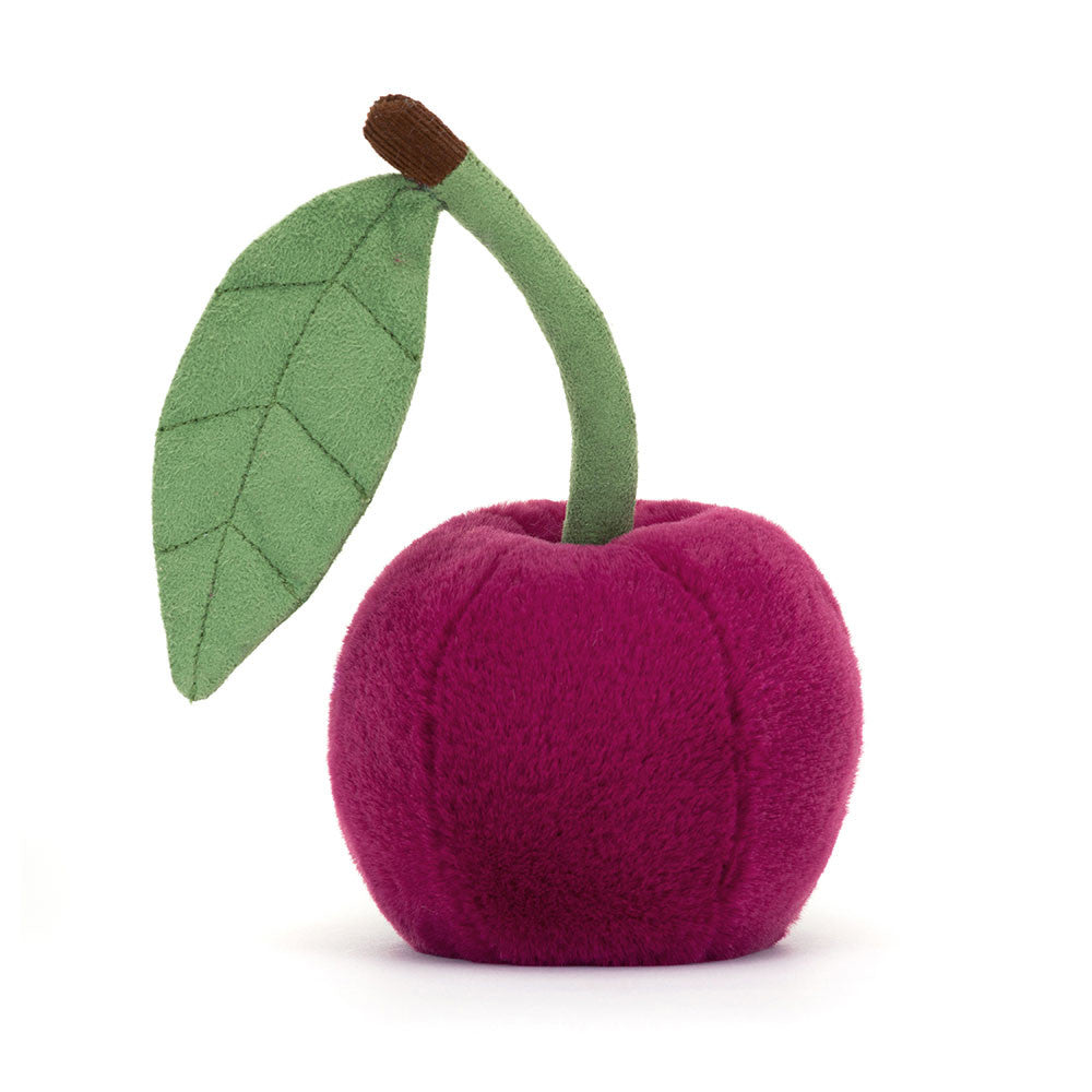 Adorable Jellycat Amuseables Magenta Fur Cherry Plush Toy