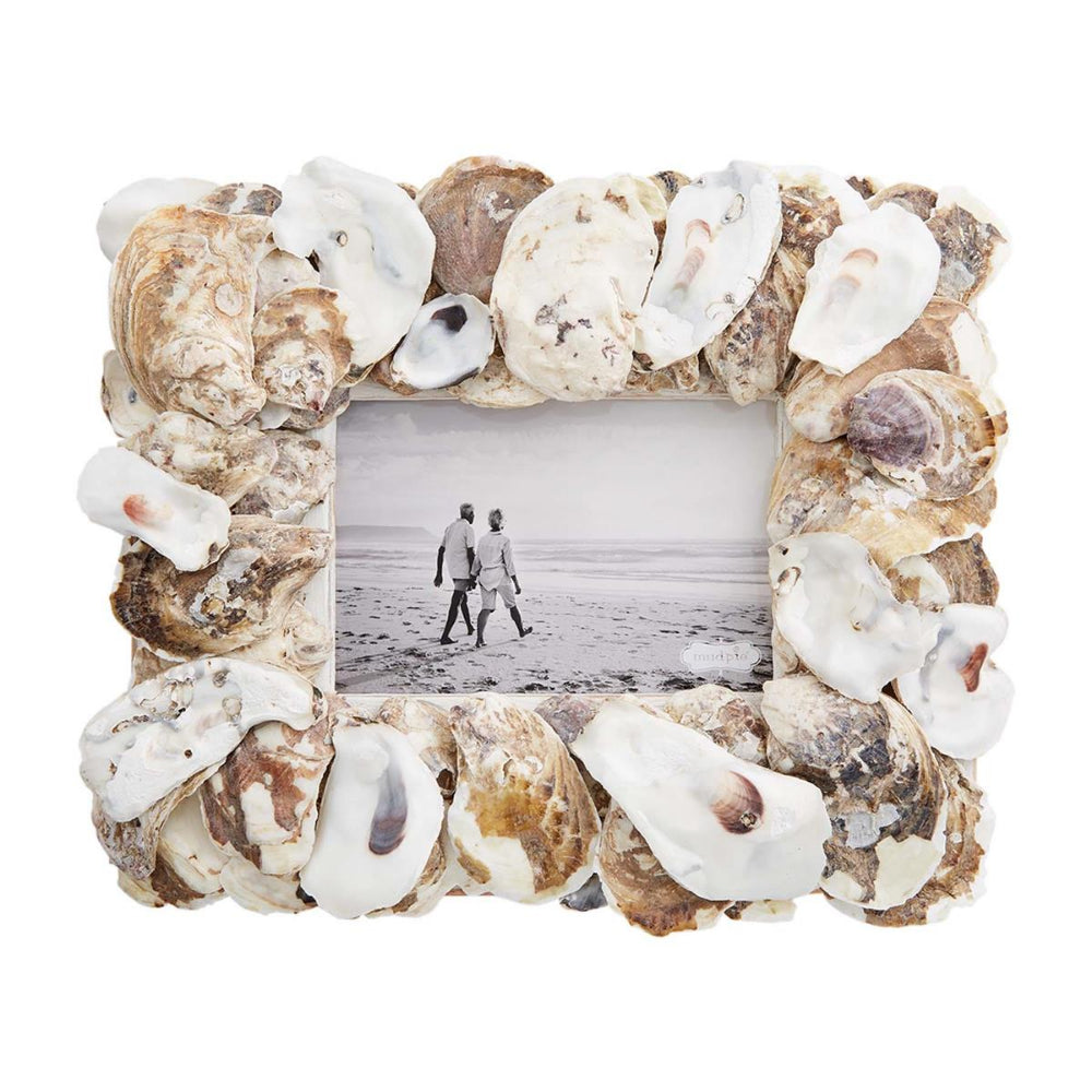 Mud Pie Stylish Oyster-Shell 4x6 Photo Frame for Beach Memory Keeping