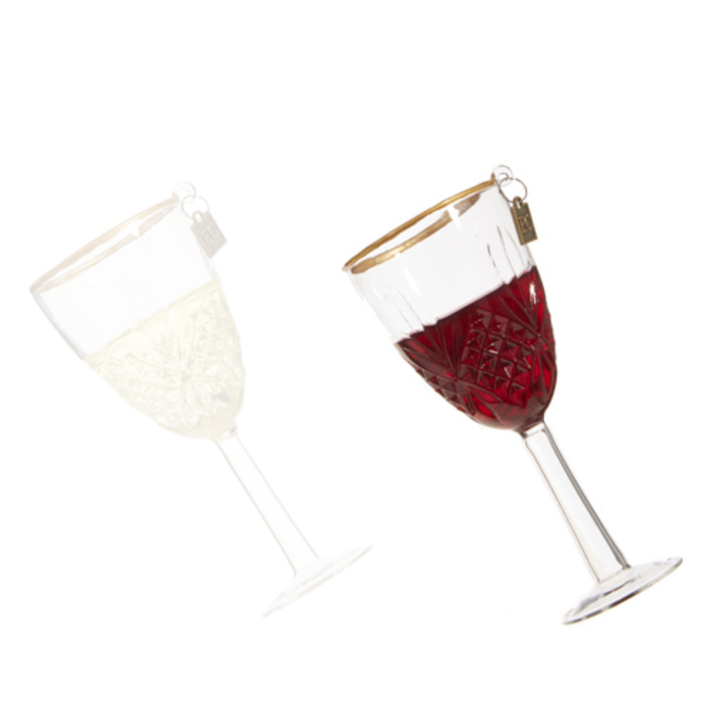 Raz Imports Exquisite Glass and Resin Wine Ornament for Holidays